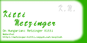 kitti metzinger business card